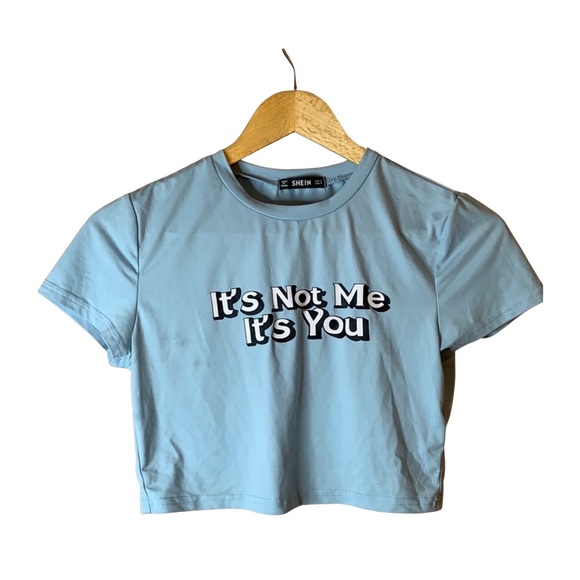 BABY BLUE ‘SHEIN’ CROP TOP!!! - Picture 1 of 6